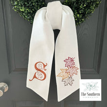 Load image into Gallery viewer, Linen Wreath/Basket Sash - Fall Leaves
