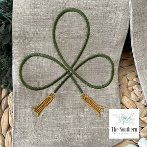 Linen Wreath/Basket Sash - Fancy Shamrock