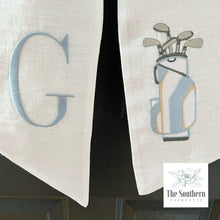 Load image into Gallery viewer, Linen Wreath/Basket Sash - Preppy Golf Bag
