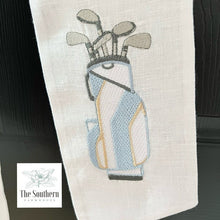 Load image into Gallery viewer, Linen Wreath/Basket Sash - Preppy Golf Bag
