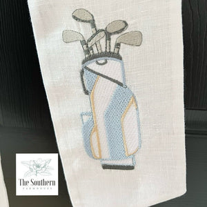 Linen Wreath/Basket Sash - Preppy Golf Bag