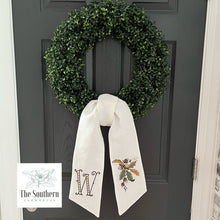 Load image into Gallery viewer, Linen Wreath/Basket Sash - Fall Oak Branch
