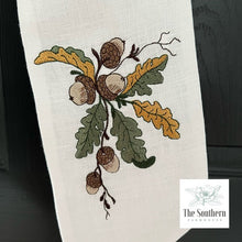 Load image into Gallery viewer, Linen Wreath/Basket Sash - Fall Oak Branch
