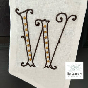 Linen Wreath/Basket Sash - Fall Oak Branch