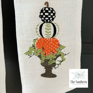 Linen Wreath/Basket Sash - Pumpkin Topiary in 3 Colorways