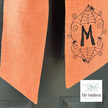 Load image into Gallery viewer, Linen Wreath/Basket Sash - Sanguine Spider Web
