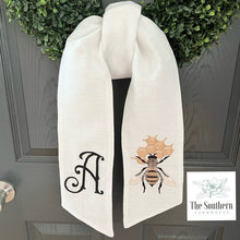 Load image into Gallery viewer, Linen Wreath/Basket Sash - Honey Bee
