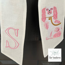 Load image into Gallery viewer, Linen Wreath/Basket Sash - Chinoiserie Staffordshire Pink
