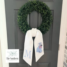 Load image into Gallery viewer, Linen Wreath/Basket Sash - Star Spangled Staffordshire
