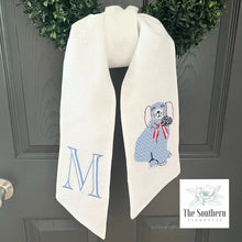 Load image into Gallery viewer, Linen Wreath/Basket Sash - Star Spangled Staffordshire
