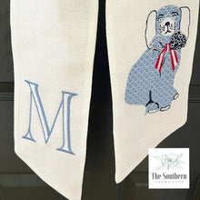 Load image into Gallery viewer, Linen Wreath/Basket Sash - Star Spangled Staffordshire

