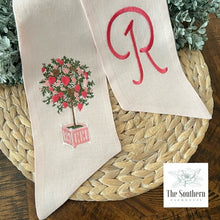 Load image into Gallery viewer, Linen Wreath/Basket Sash - Topiary of Love
