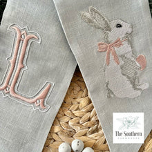 Load image into Gallery viewer, Linen Wreath/Basket Sash - Vintage Easter Bunny

