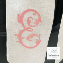 Load image into Gallery viewer, Linen Wreath/Basket Sash - Wildflower Bouquet with Monogram
