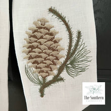Load image into Gallery viewer, Linen Wreath/Basket Sash - Woodland Pines
