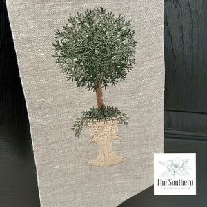 Linen Wreath/Basket Sash - Winter Topiary