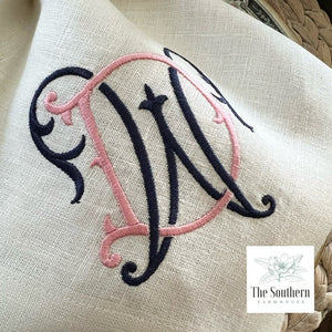 Two Letter Intertwined Monogram Couture Luncheon, Dinner & Cocktail Napkins