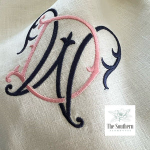 Two Letter Intertwined Monogram Couture Luncheon, Dinner & Cocktail Napkins