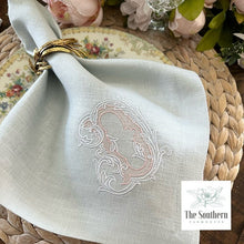 Load image into Gallery viewer, Vintage Vine Monogrammed Luncheon, Dinner &amp; Cocktail Napkins
