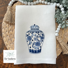 Load image into Gallery viewer, Tea/Guest Towel - Chinoiserie Ginger Jar
