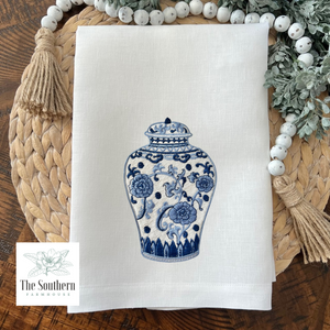 Tea/Guest Towel - Chinoiserie Ginger Jar