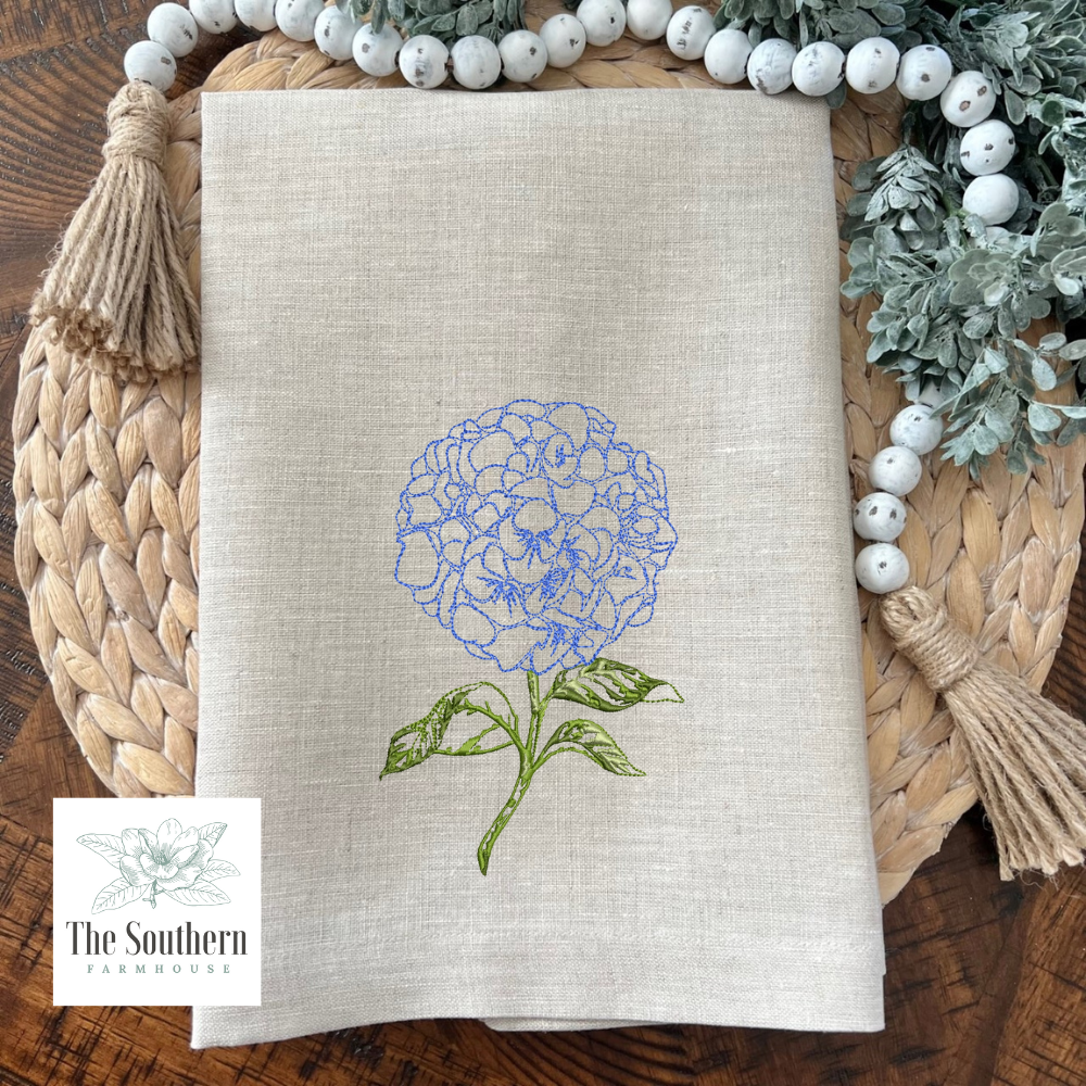 Tea/Guest Towel - Blue Hydrangea