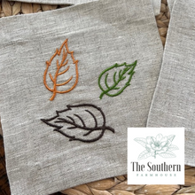 Load image into Gallery viewer, Set of 4 Embroidered Cocktail Napkins - Thanksgiving, Fall, Harvest

