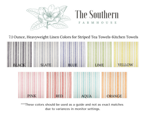 Tea Towels - Mongram Stripe Heavyweight Linen