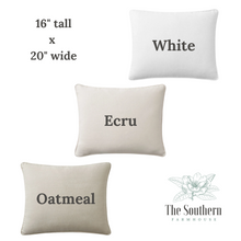 Load image into Gallery viewer, Linen Pillow Cover - Victorian Floral Framed Monogram
