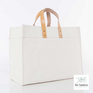 Canvas Tote - Filigree Framed Monogram