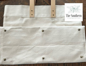 Canvas Tote - Filigree Framed Monogram