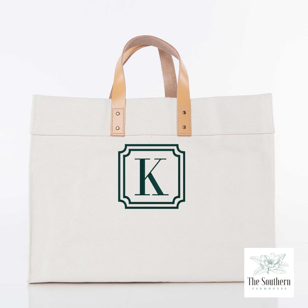 Canvas Tote - Classic Framed Monogram