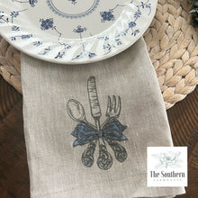 Load image into Gallery viewer, Vintage Flatware Embroidered Luncheon, Dinner &amp; Cocktail Napkins
