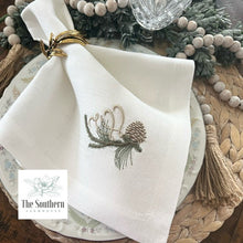 Load image into Gallery viewer, Woodland Pines Monogram - Luncheon, Dinner &amp; Cocktail Napkins
