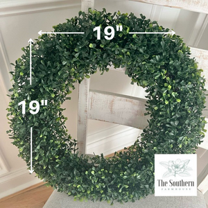 Faux Boxwood Wreath